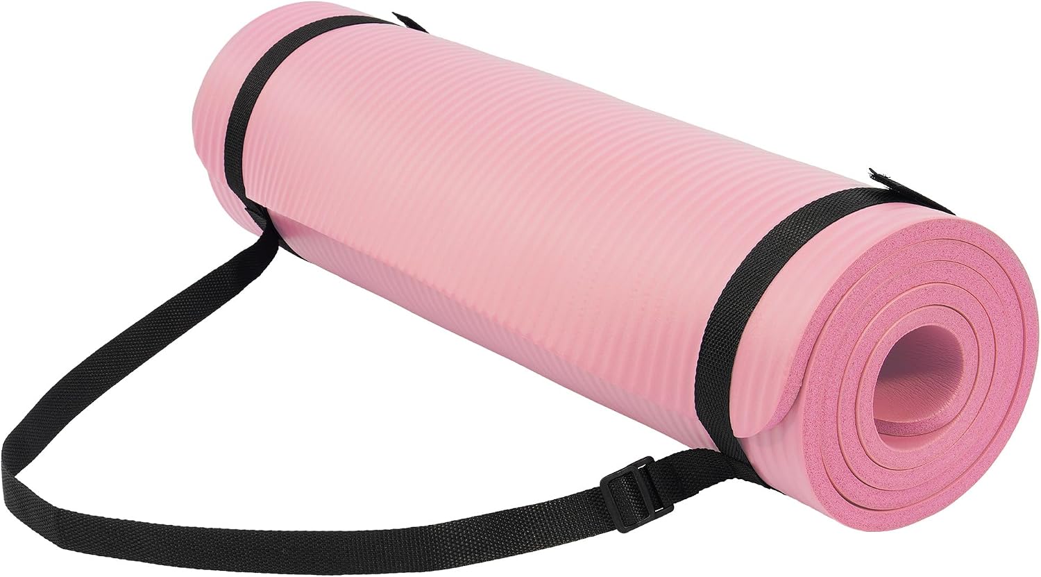 Fitvids 1/2-inch Thick High Density Exercise Yoga Mat with Carrying Strap