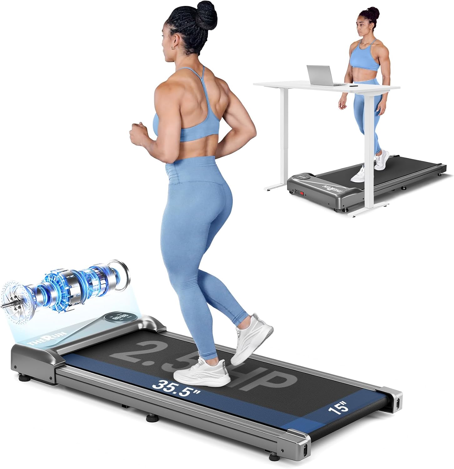 THERUN Walking Pad Treadmill Under Desk