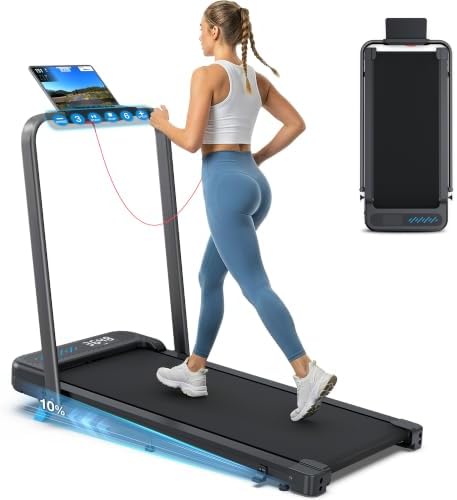 Folding Treadmill with Incline and Handle Bar