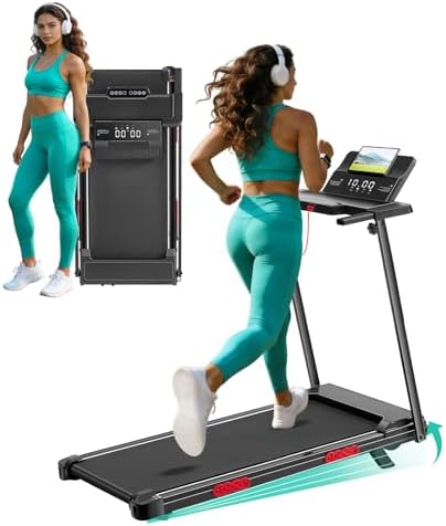 Treadmills with Handle Bar, Walking Pad with Incline for Home Small, Portable Treadmills for Home Exercising, Electric Mini Walking Pad Treadmills with Handles, 3.5HP, 0.6-10MPH, 400LBS